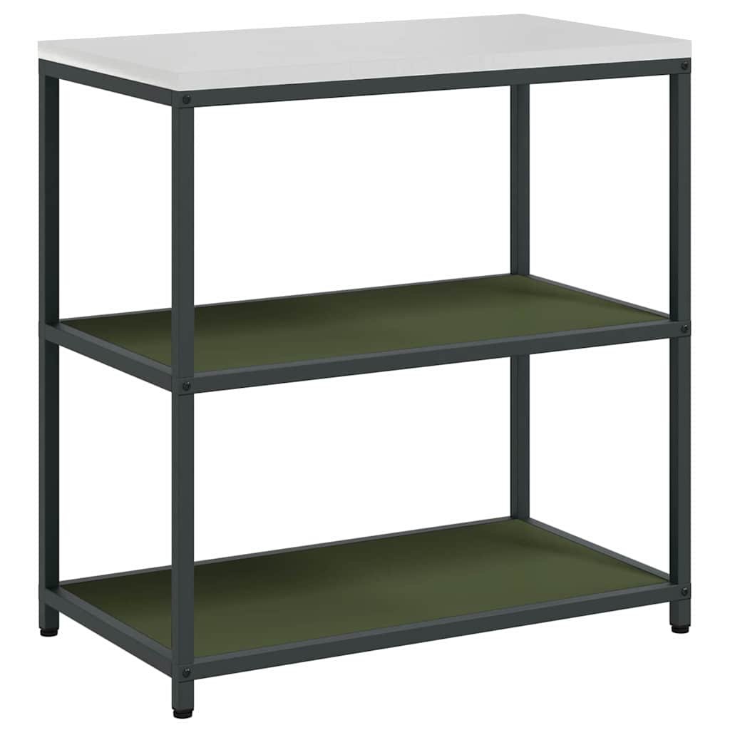 Étagère de rangement de cuisine avec étagère Vert olive Acier