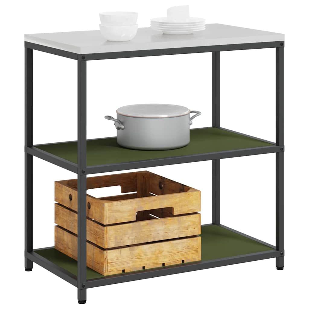 Étagère de rangement de cuisine avec étagère Vert olive Acier