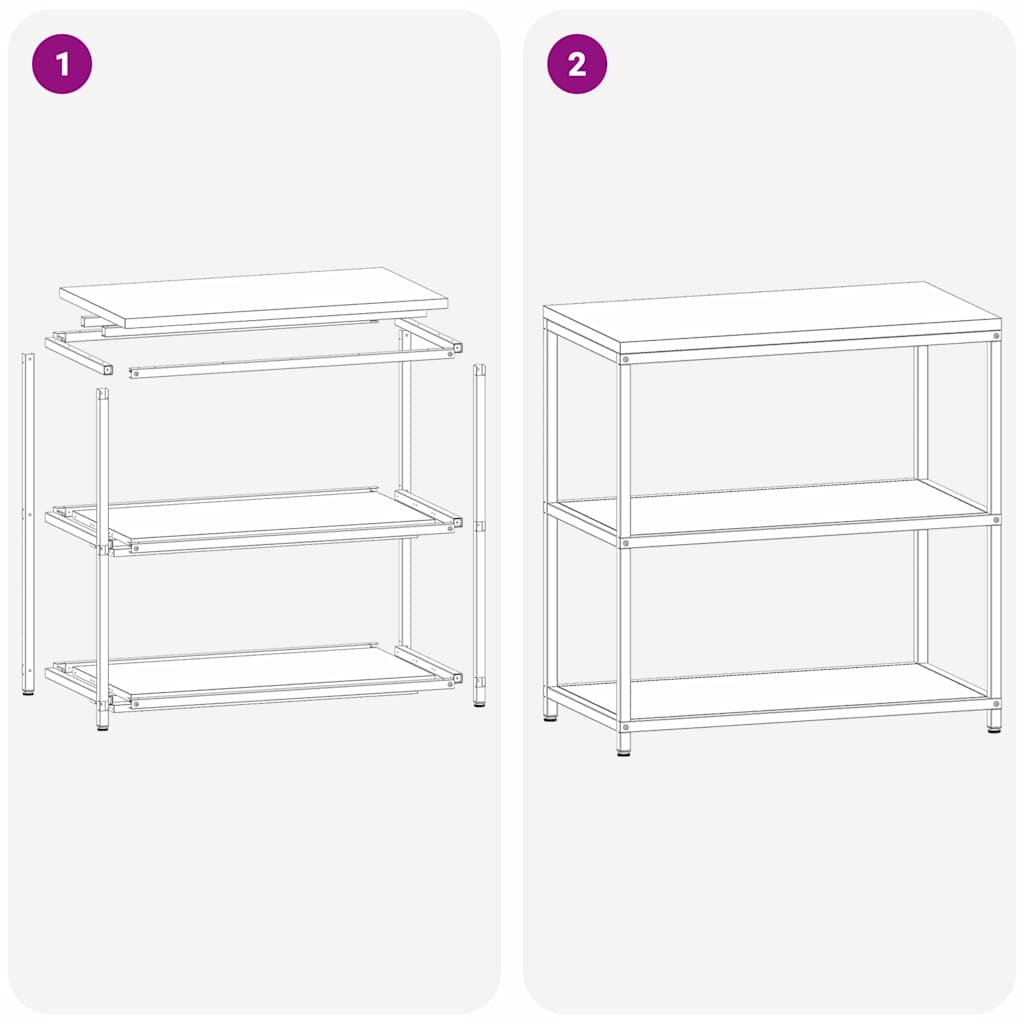 Étagère de rangement de cuisine Argenté Acier inoxydable