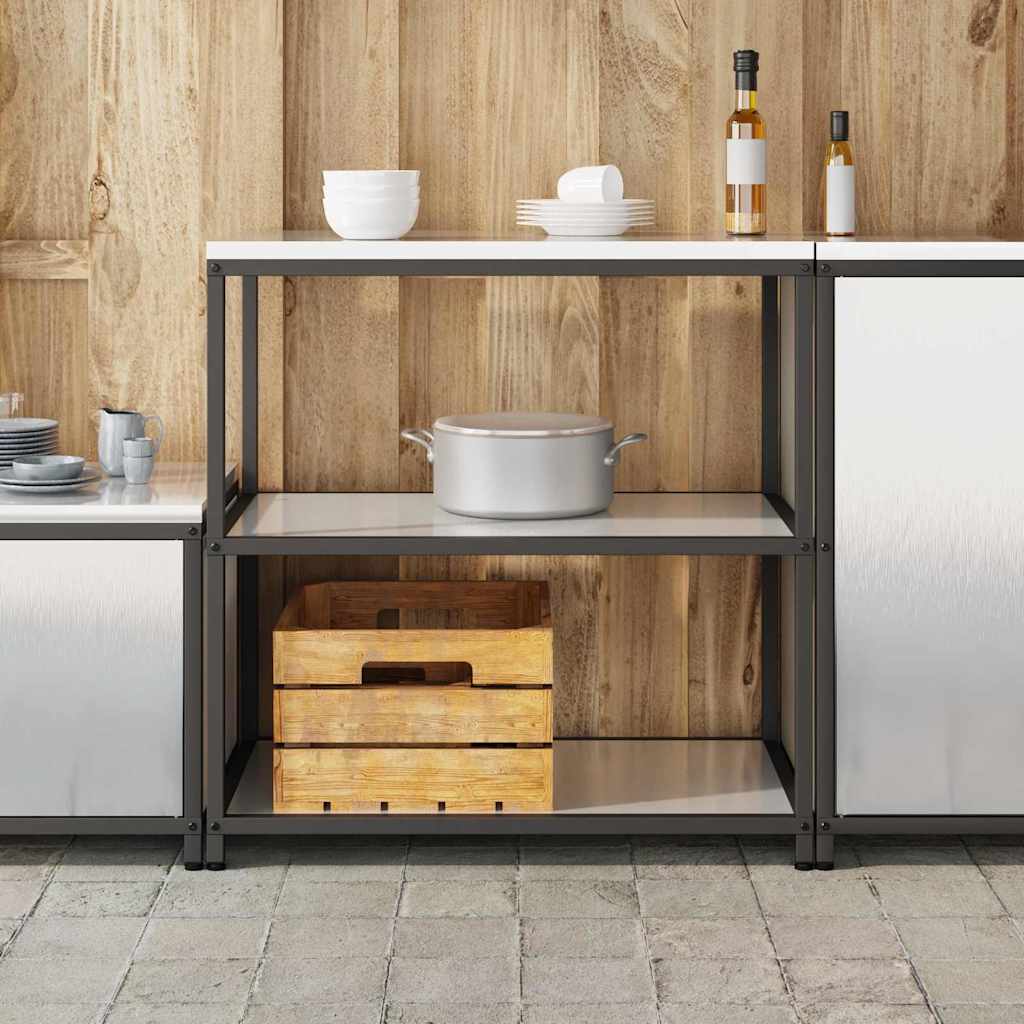 Étagère de rangement de cuisine Argenté Acier inoxydable