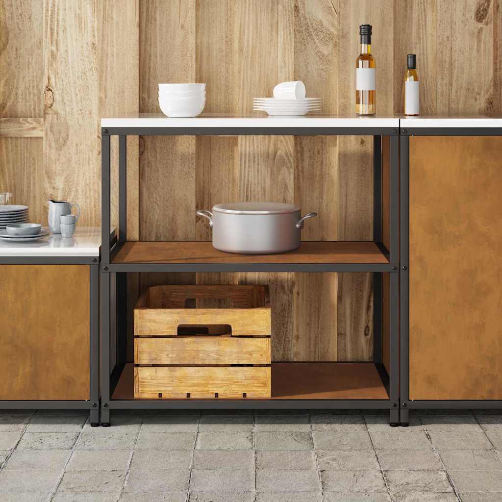 Étagère de rangement de cuisine avec étagère Rouillé