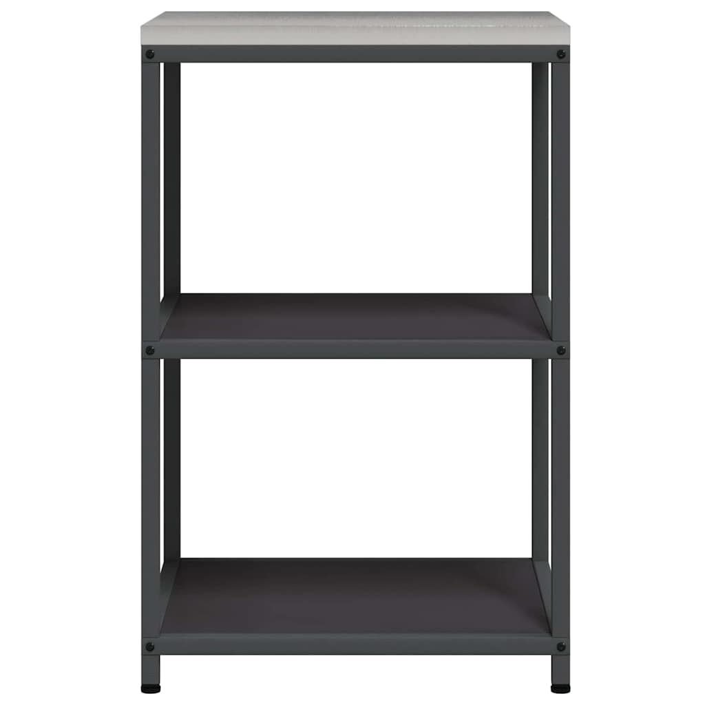 Étagère de rangement de cuisine avec étagère Noir Acier