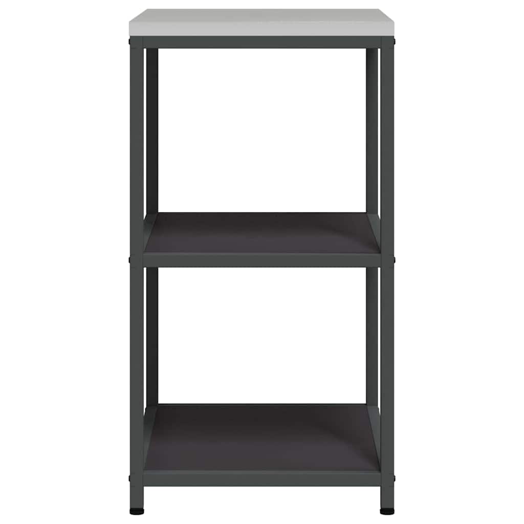 Étagère de rangement de cuisine avec étagère Noir Acier