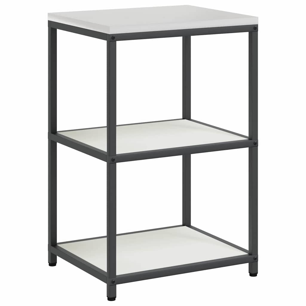 Étagère de rangement de cuisine avec étagère Blanc Acier