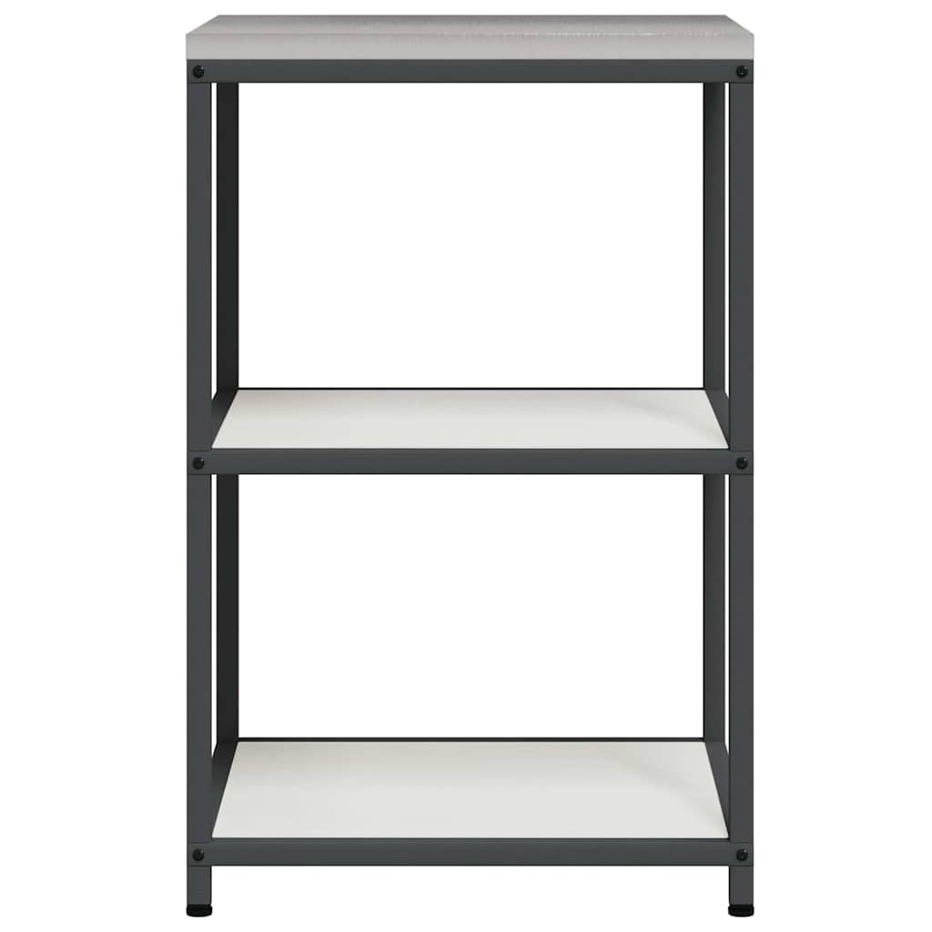 Étagère de rangement de cuisine avec étagère Blanc Acier