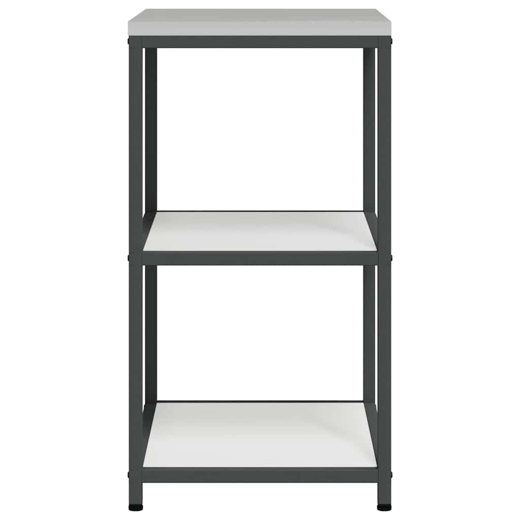 Étagère de rangement de cuisine avec étagère Blanc Acier