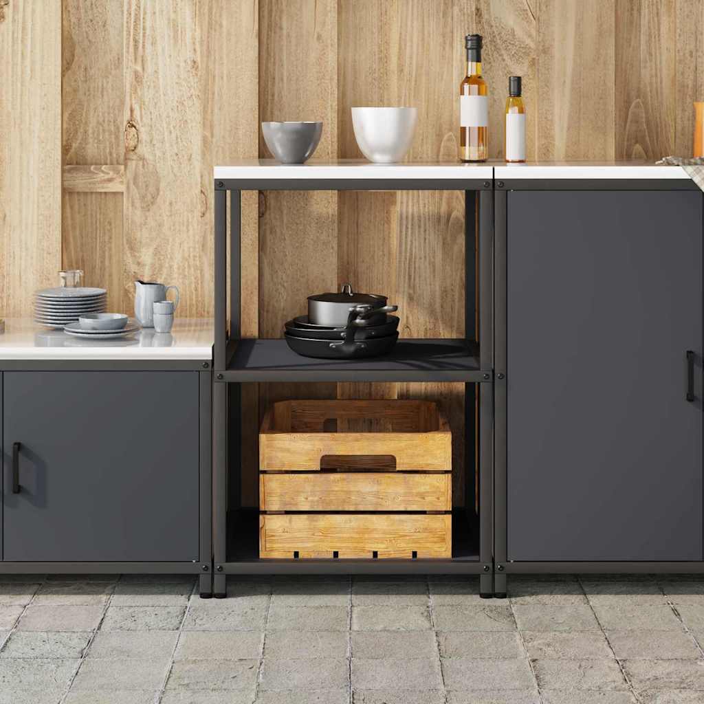 Étagère de rangement de cuisine avec étagère Anthracite Acier