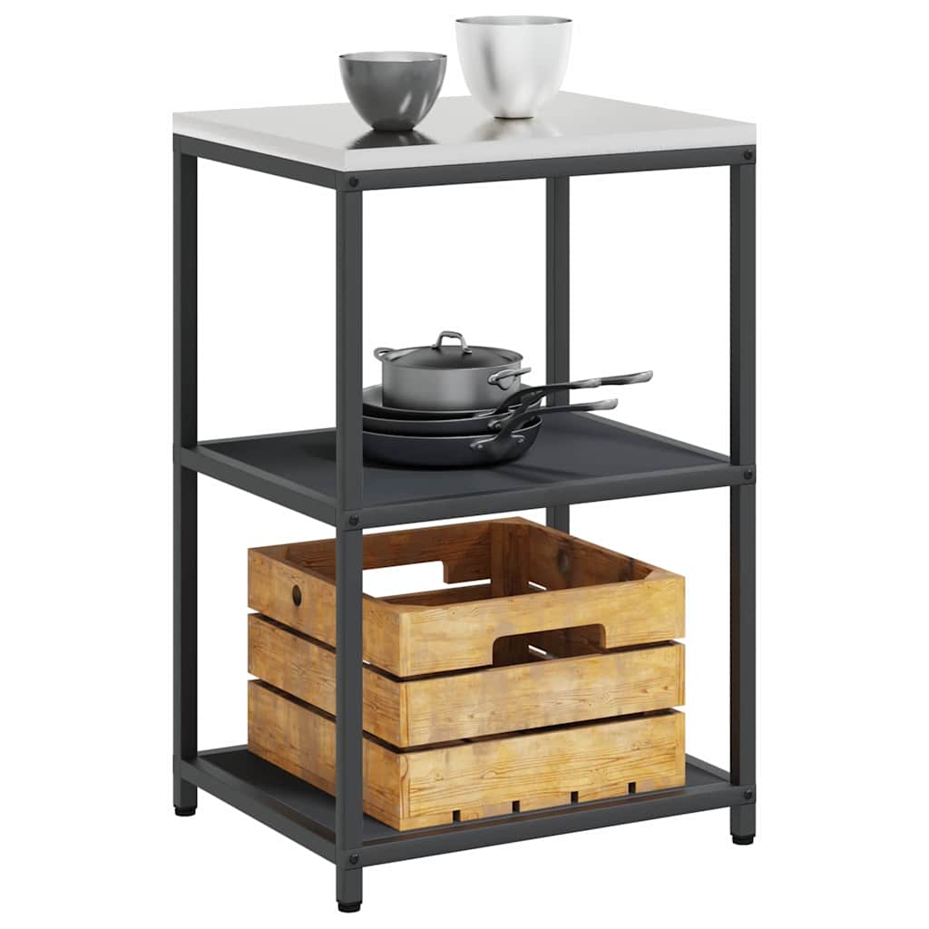 Étagère de rangement de cuisine avec étagère Anthracite Acier