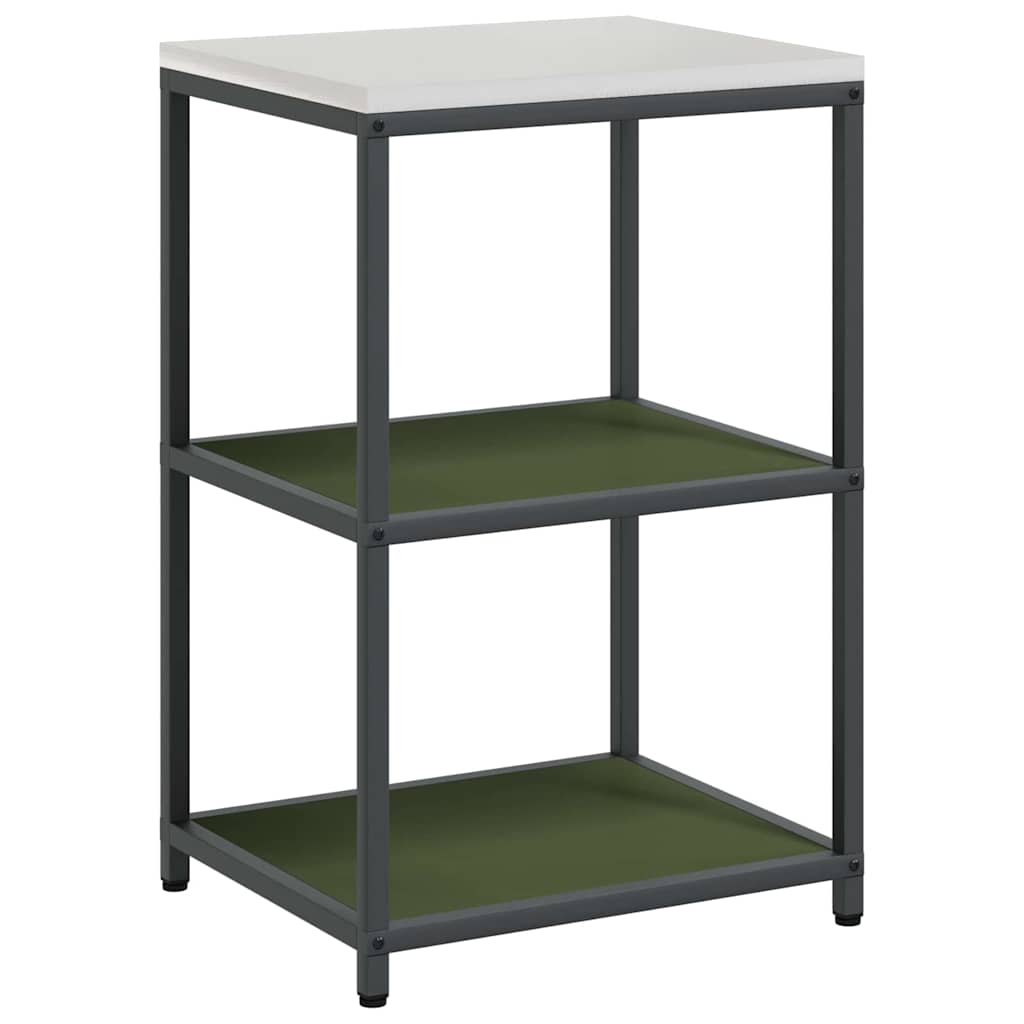 Étagère de rangement de cuisine avec étagère Vert olive Acier