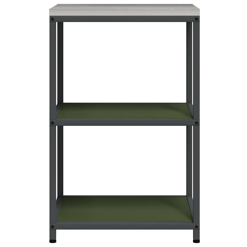 Étagère de rangement de cuisine avec étagère Vert olive Acier