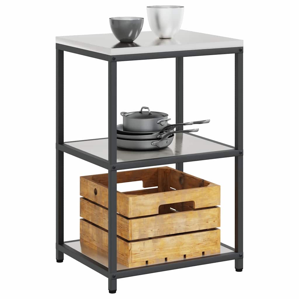 Étagère de rangement de cuisine Argenté Acier inoxydable