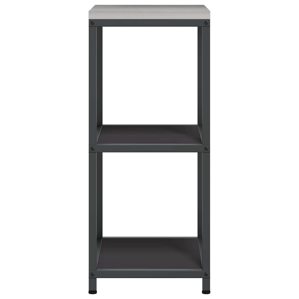 Étagère de rangement de cuisine avec étagère Noir Acier
