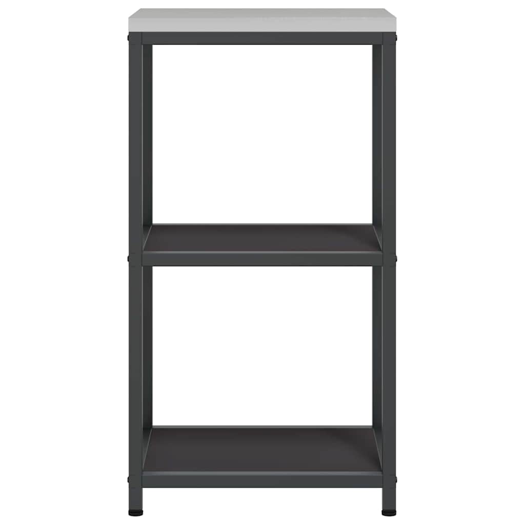 Étagère de rangement de cuisine avec étagère Noir Acier