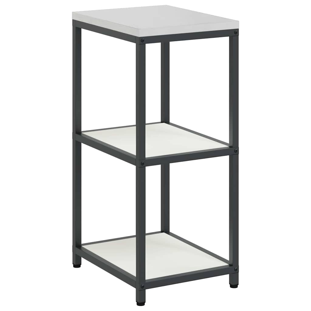 Étagère de rangement de cuisine avec étagère Blanc Acier