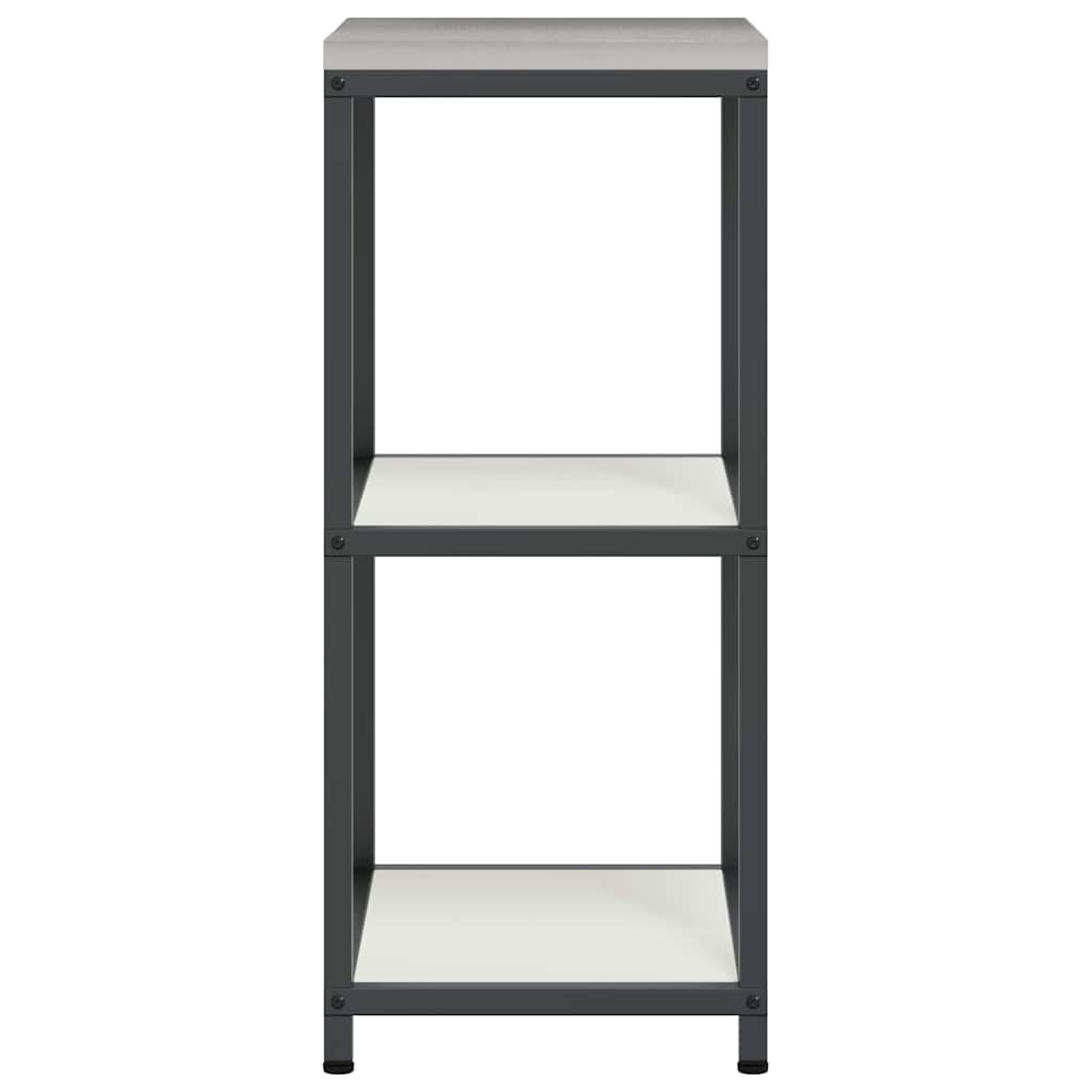 Étagère de rangement de cuisine avec étagère Blanc Acier