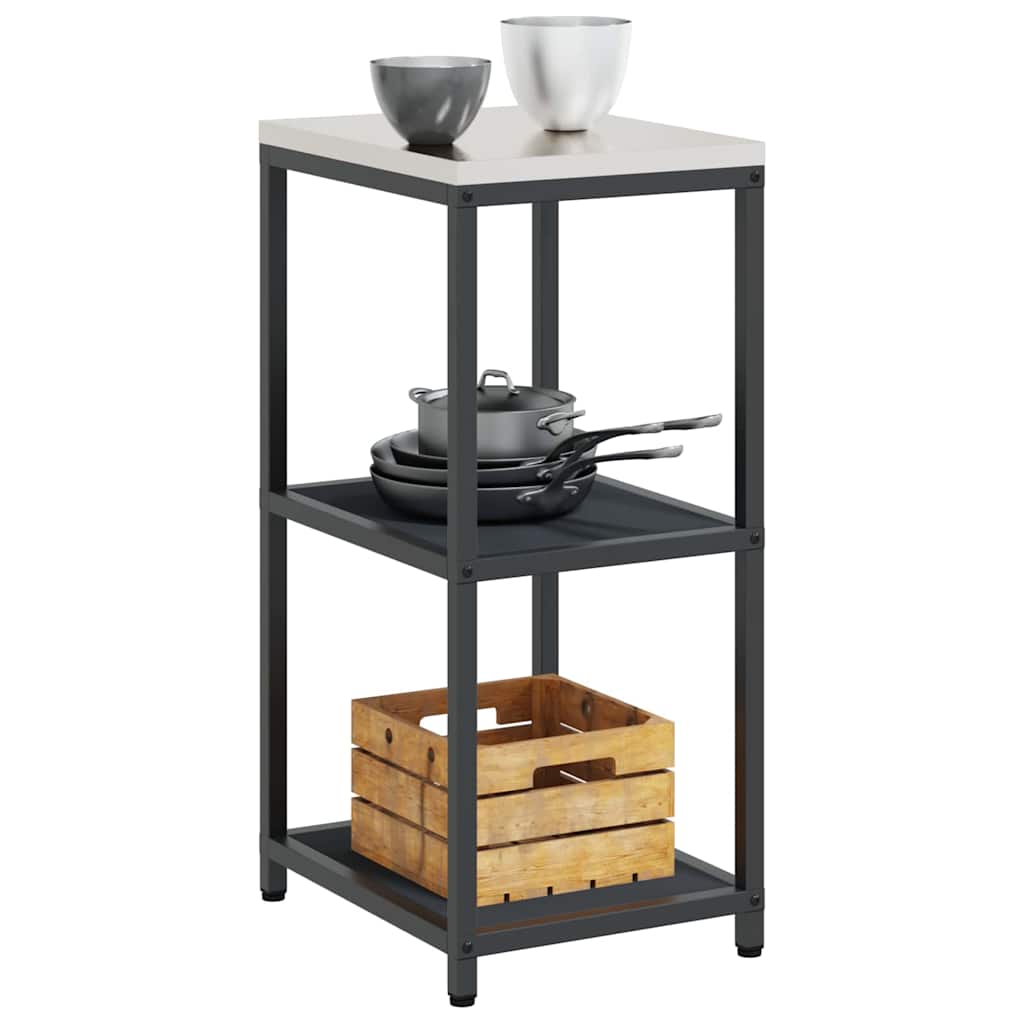 Étagère de rangement de cuisine avec étagère Anthracite Acier