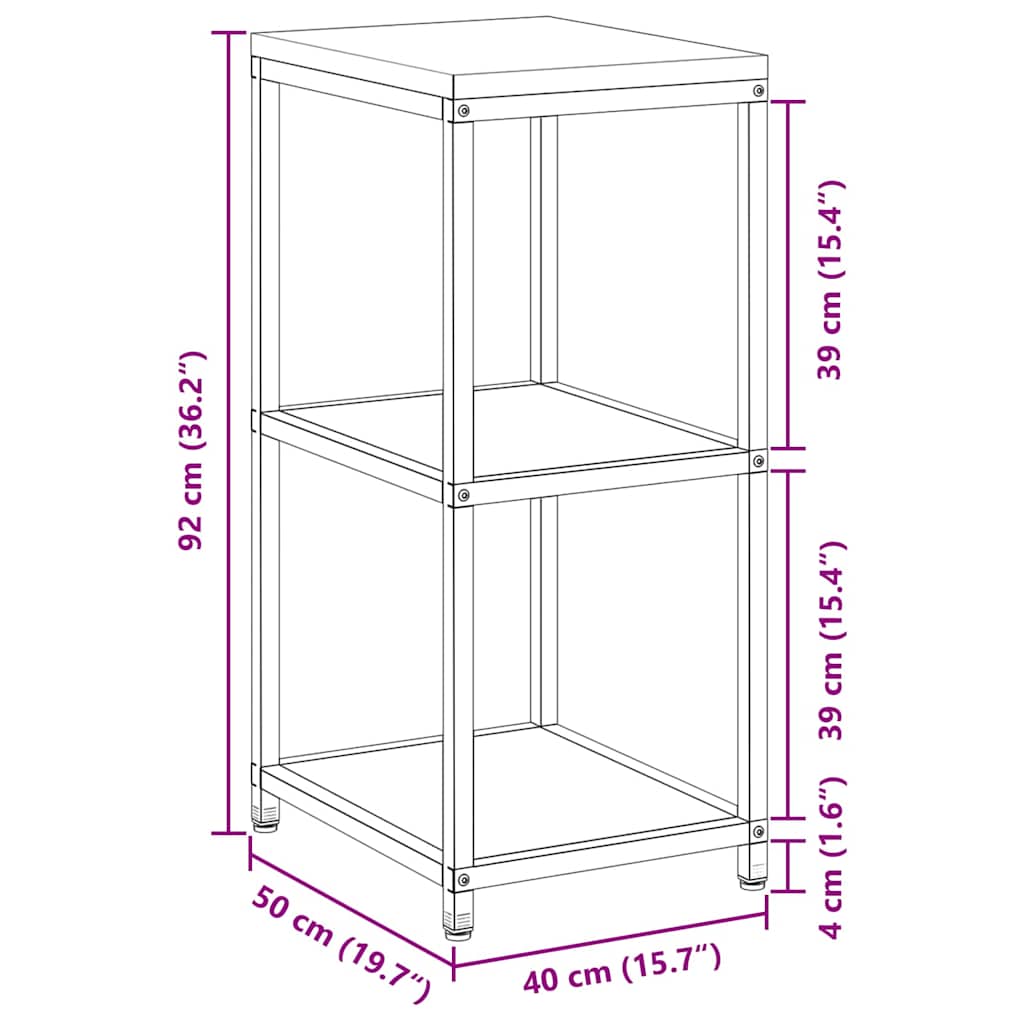 Étagère de rangement de cuisine avec étagère Anthracite Acier