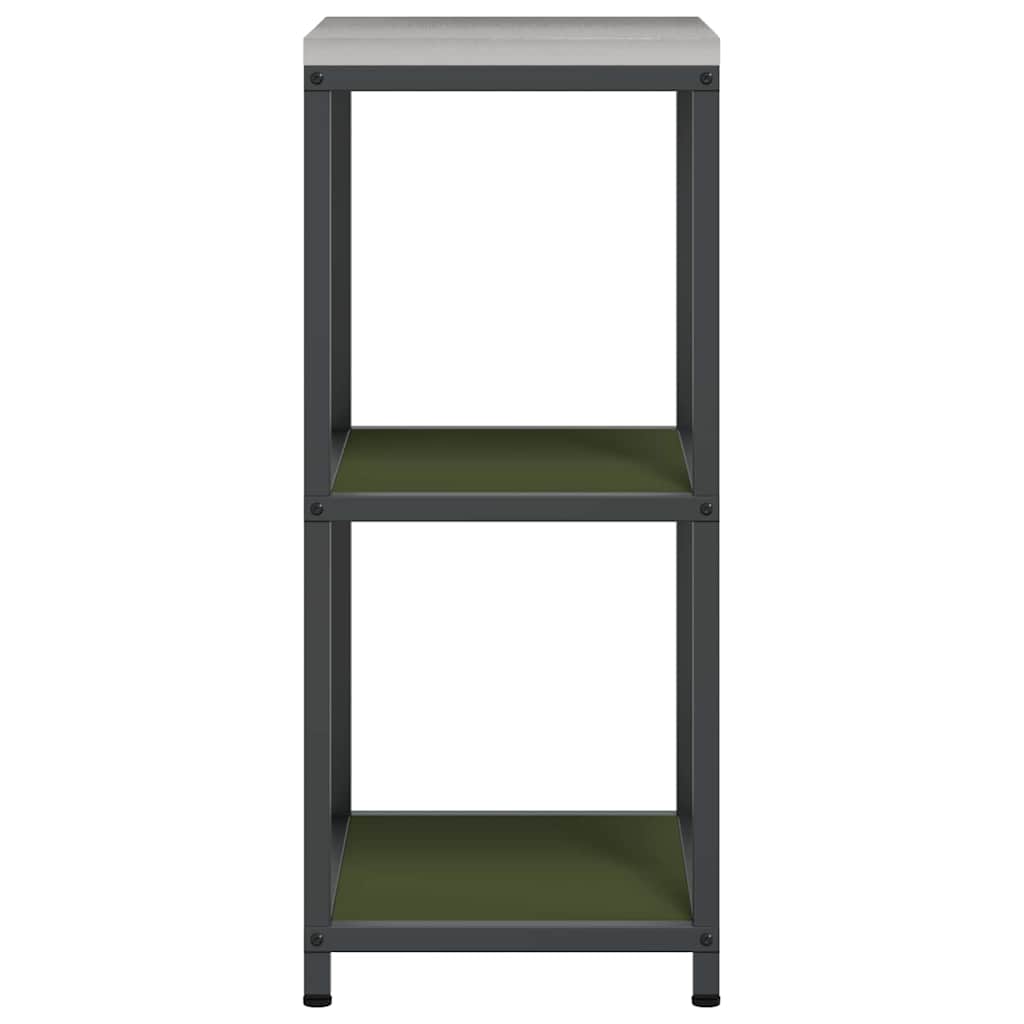 Étagère de rangement de cuisine avec étagère Vert olive Acier