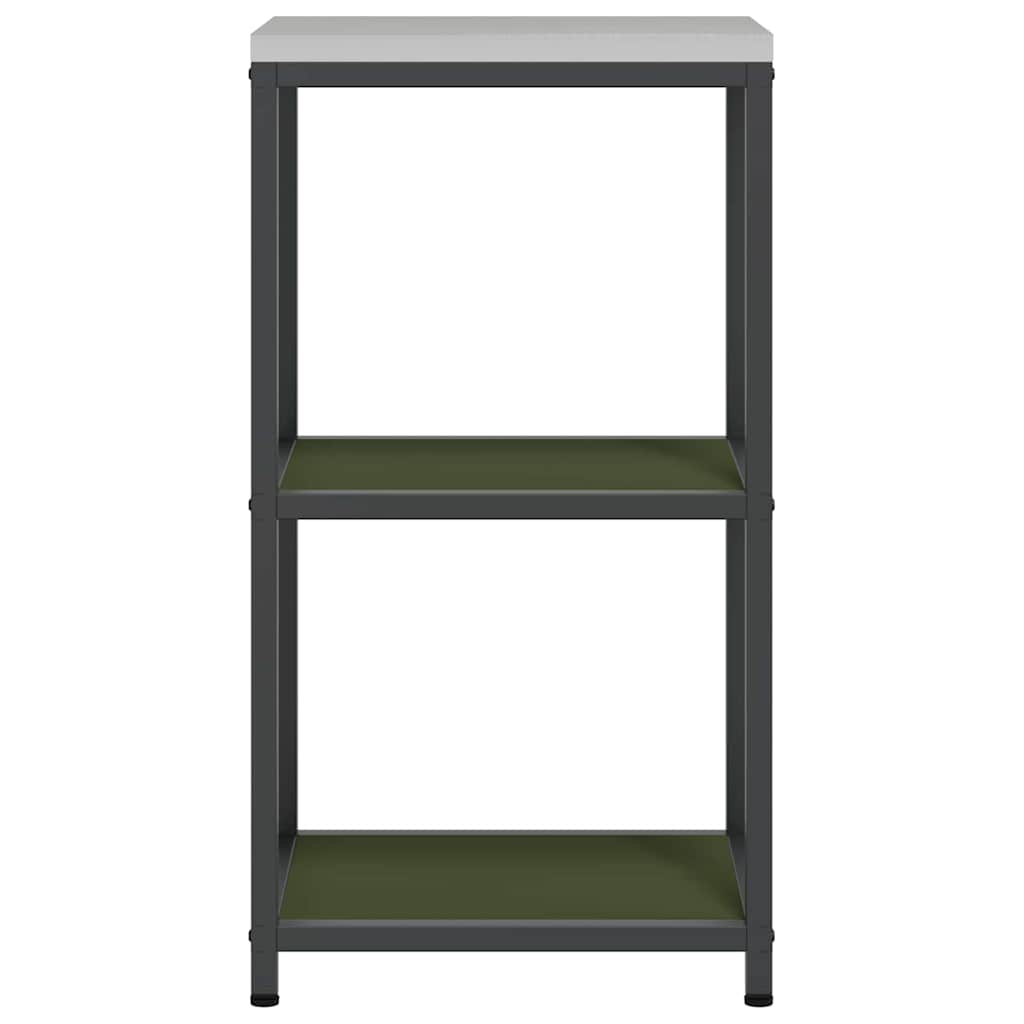 Étagère de rangement de cuisine avec étagère Vert olive Acier
