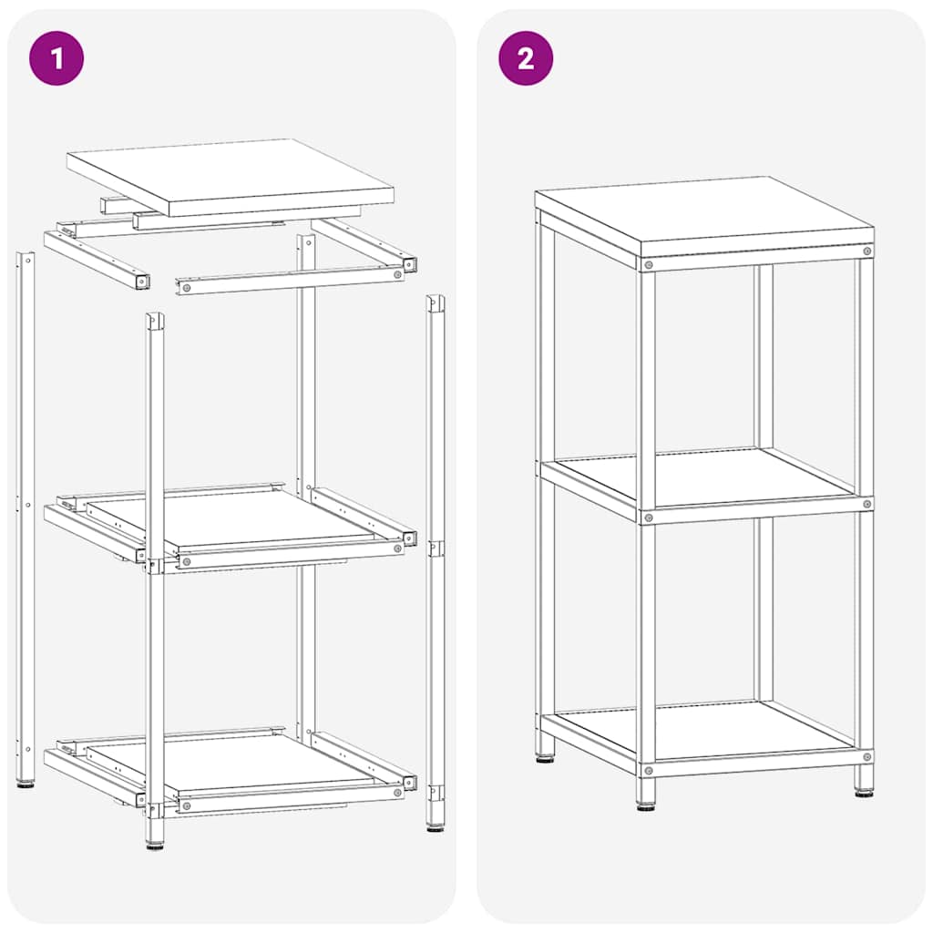 Étagère de rangement de cuisine avec étagère Rouillé