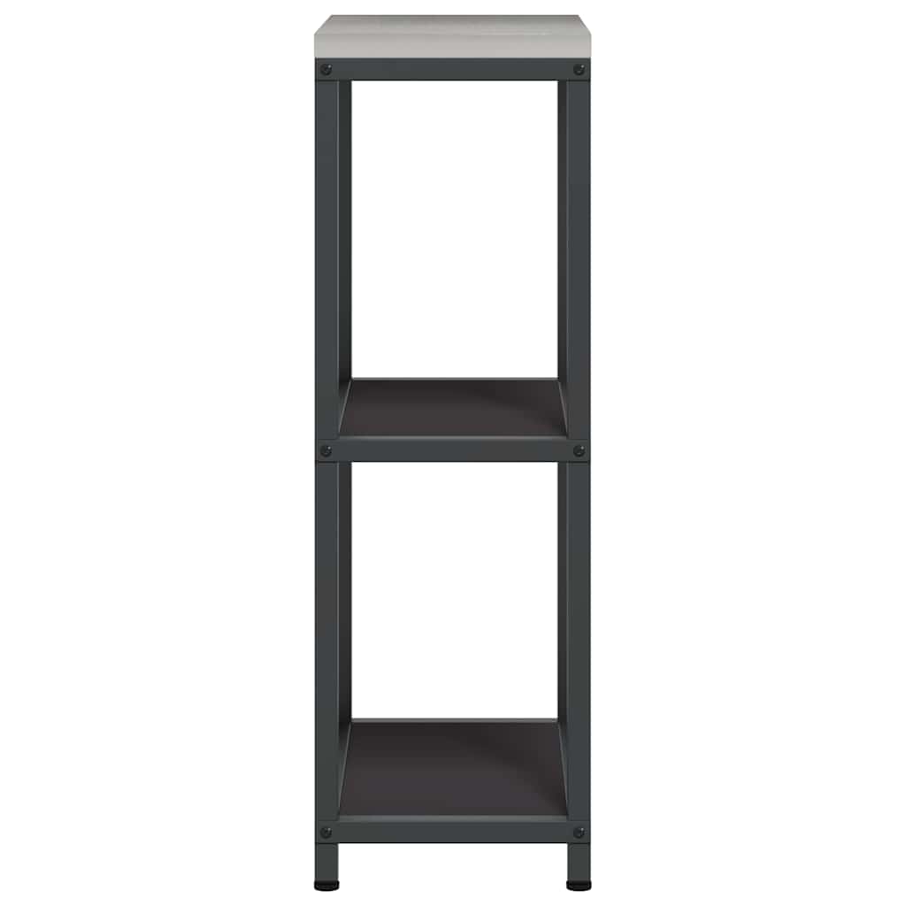 Étagère de rangement de cuisine avec étagère Noir Acier