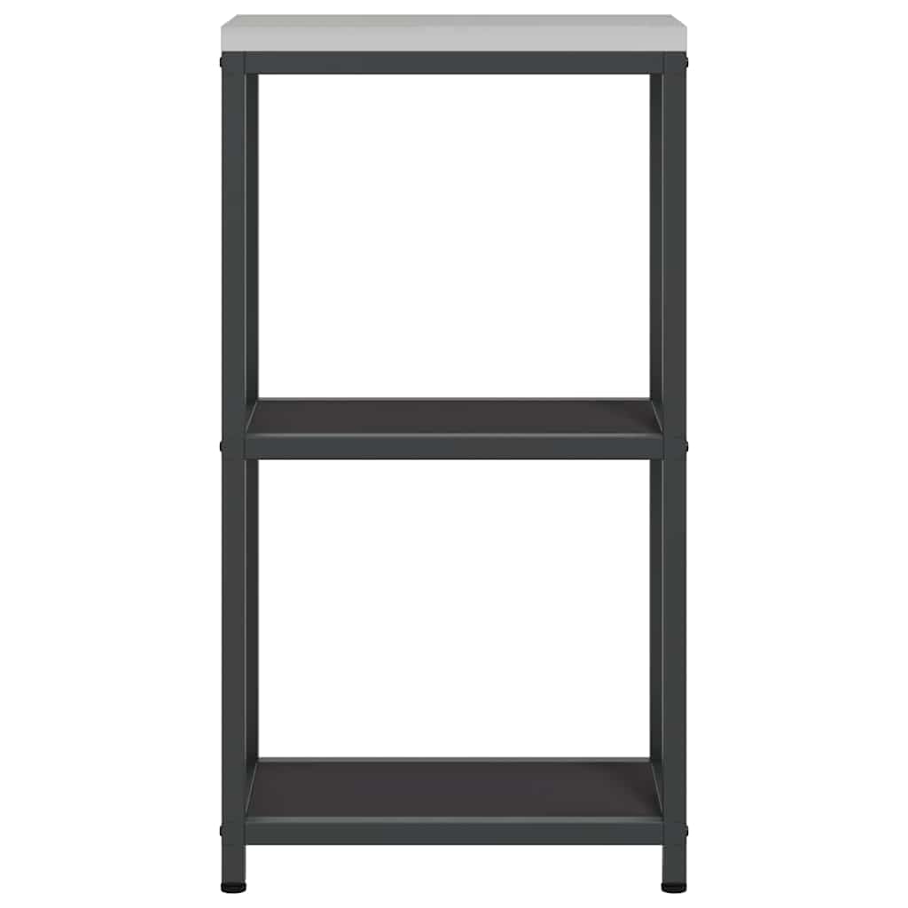 Étagère de rangement de cuisine avec étagère Noir Acier