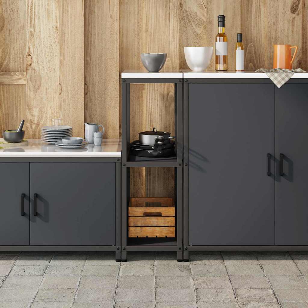Étagère de rangement de cuisine avec étagère Anthracite Acier