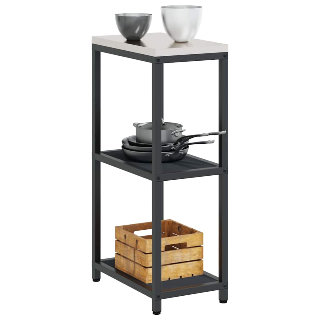 Étagère de rangement de cuisine avec étagère Anthracite Acier