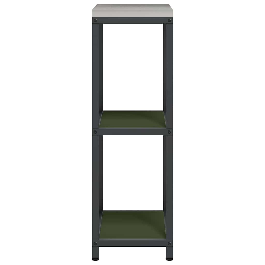 Étagère de rangement de cuisine avec étagère Vert olive Acier