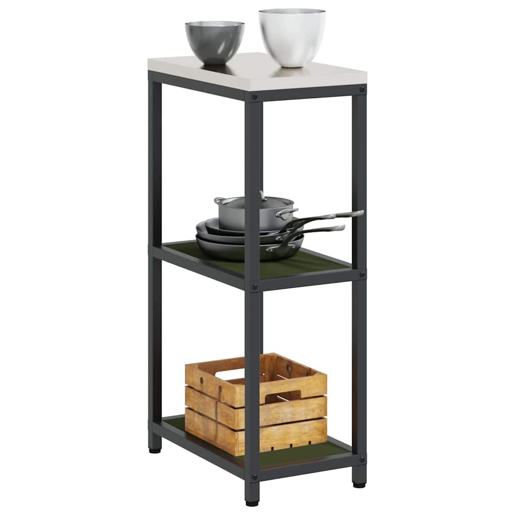 Étagère de rangement de cuisine avec étagère Vert olive Acier