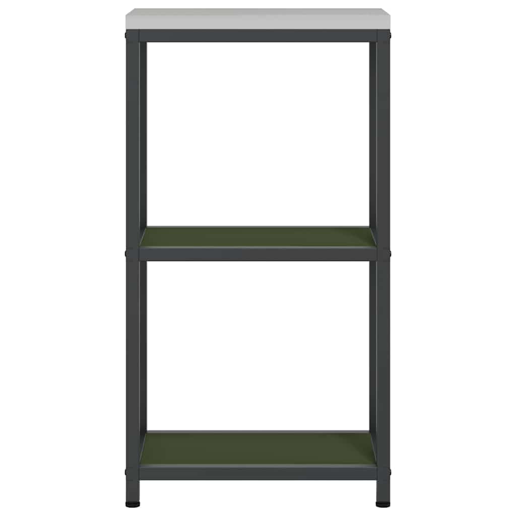 Étagère de rangement de cuisine avec étagère Vert olive Acier