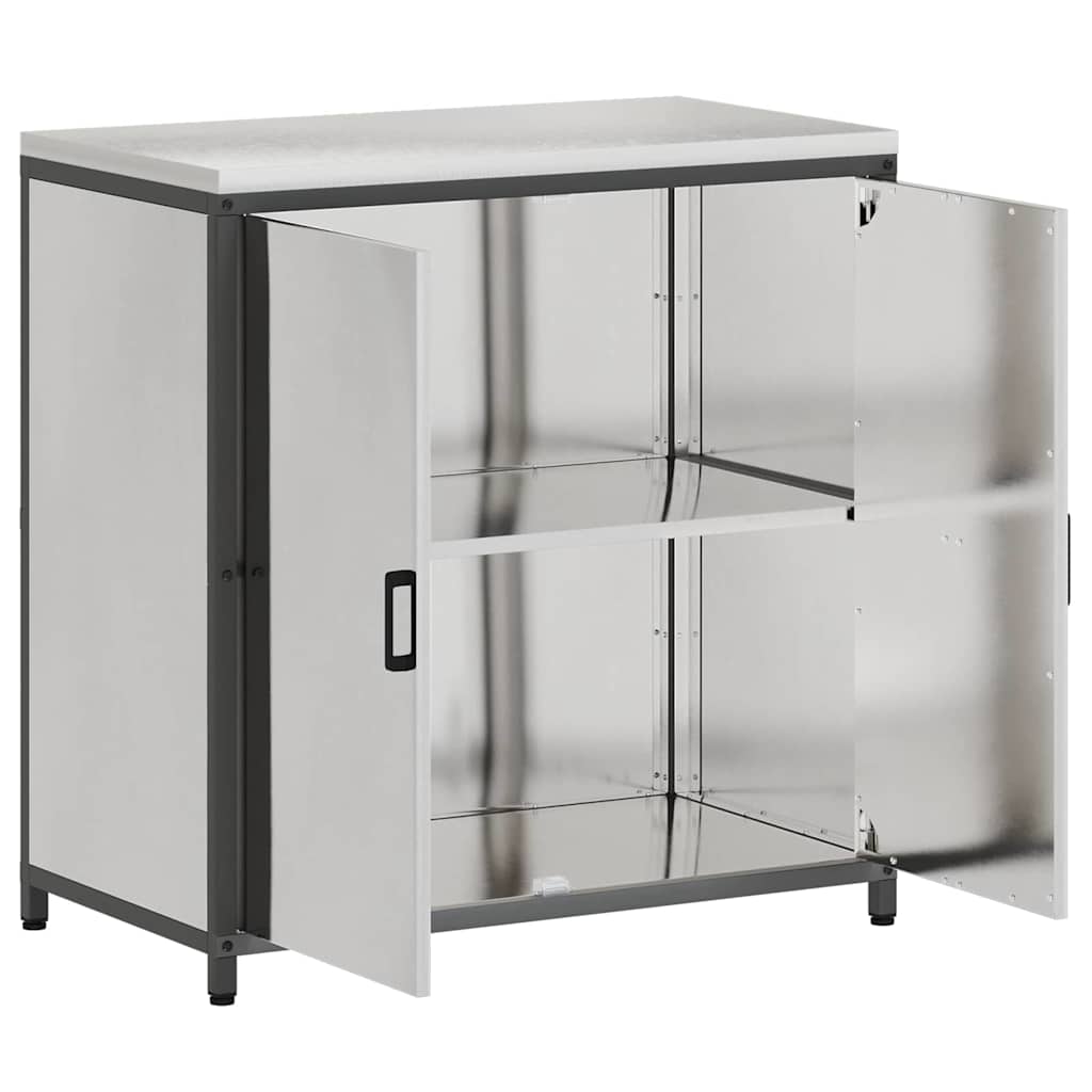 Meuble de rangement de cuisine Argenté Acier inoxydable