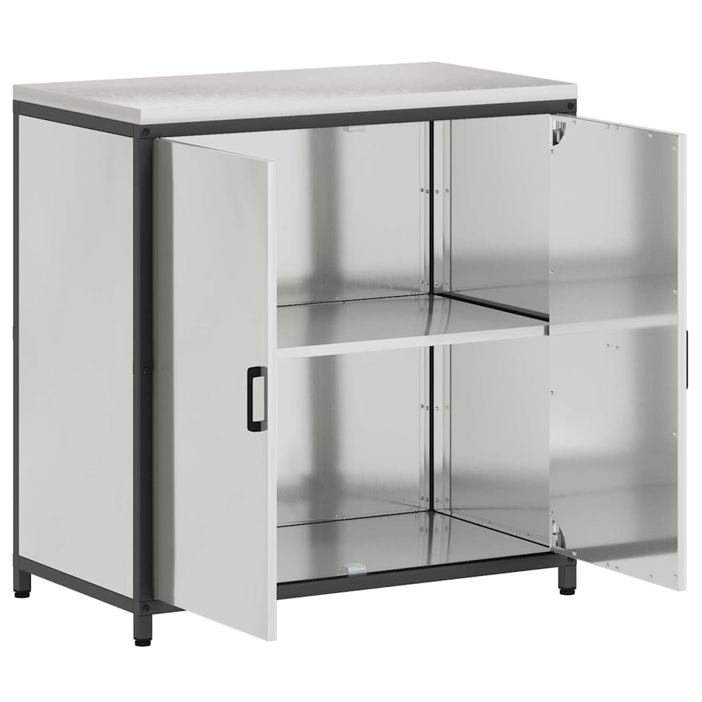 Meuble de rangement de cuisine Argenté Acier galvanisé