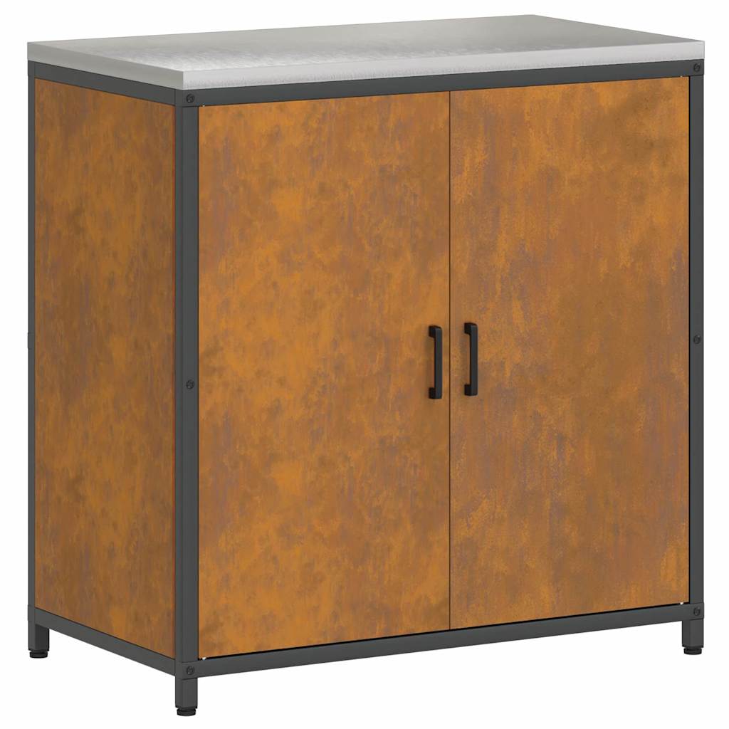 Meuble de rangement de cuisine avec étagère avec porte Rouillé
