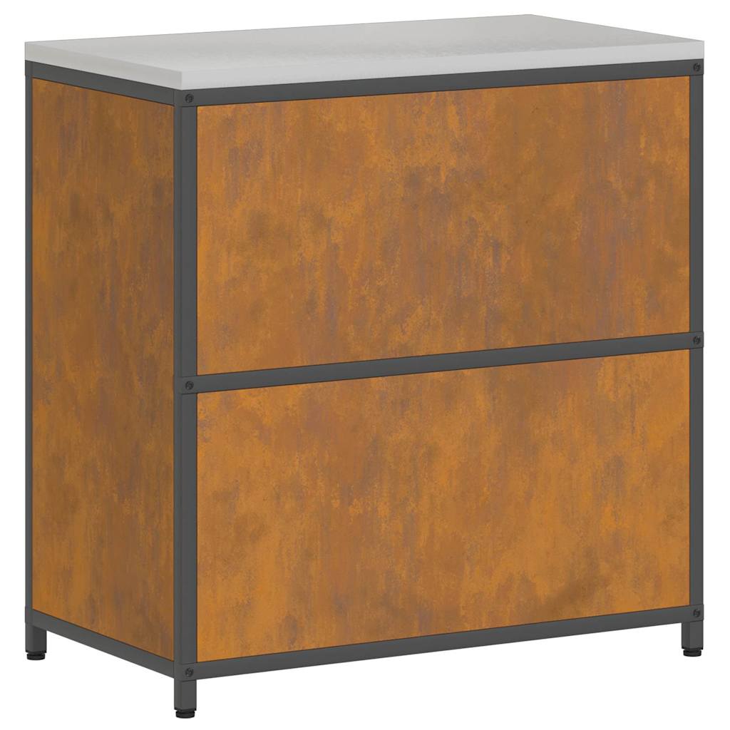 Meuble de rangement de cuisine avec étagère avec porte Rouillé
