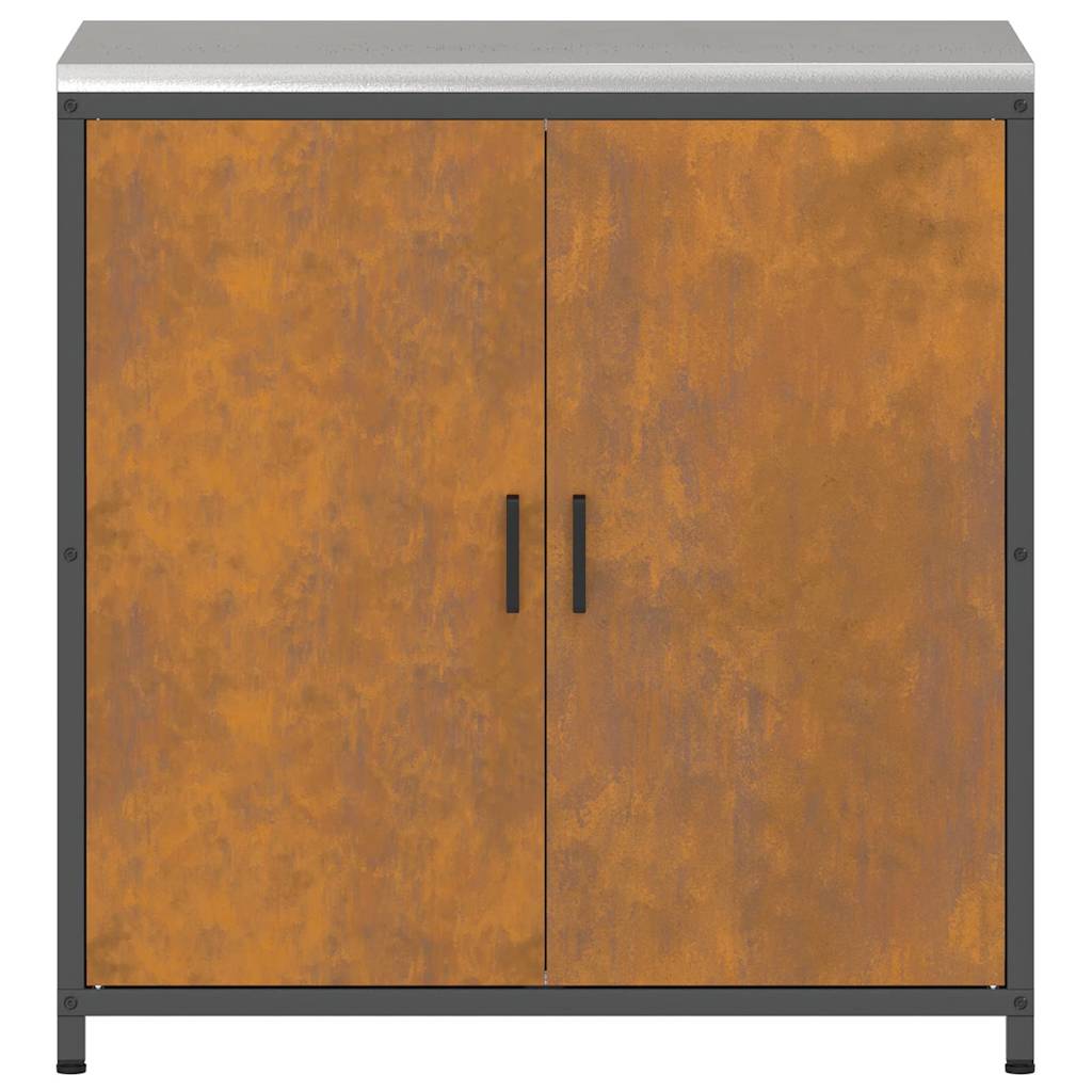 Meuble de rangement de cuisine avec étagère avec porte Rouillé