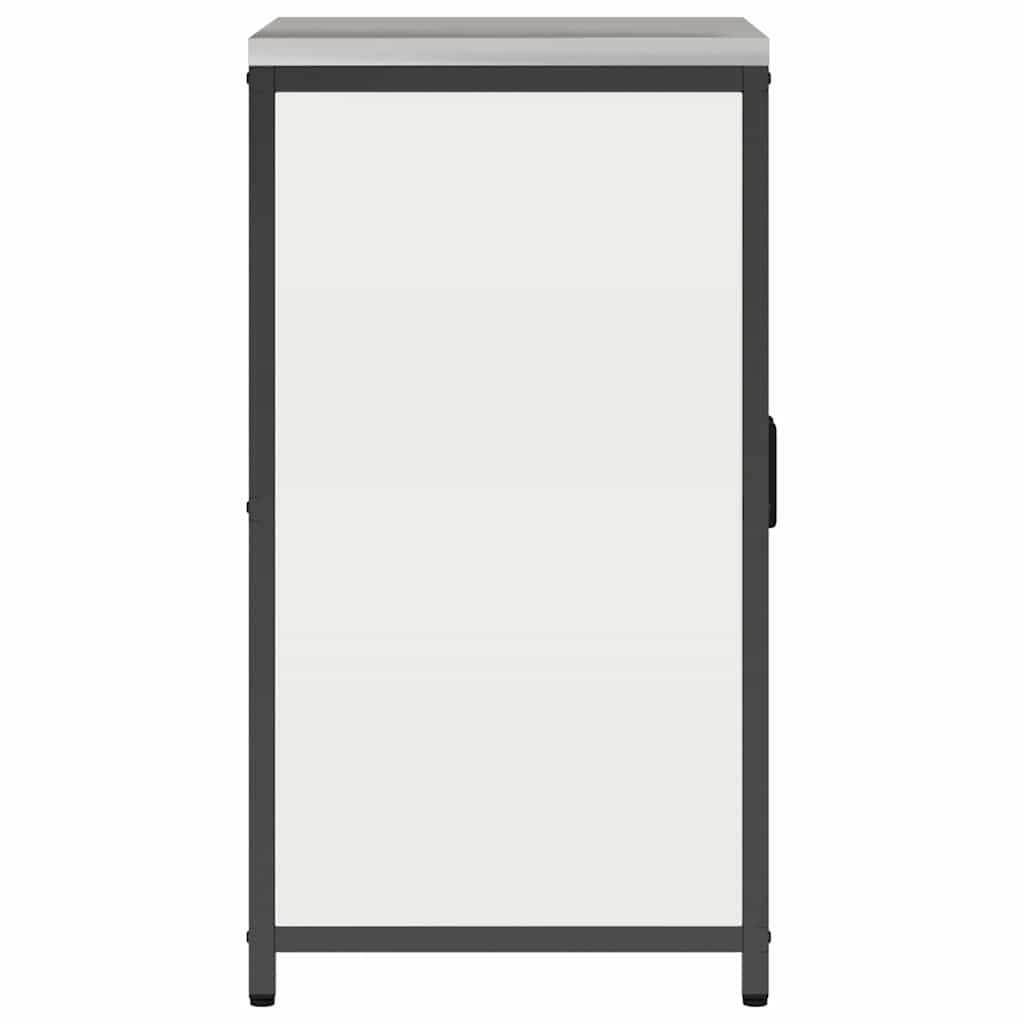 Meuble de rangement de cuisine avec étagère Blanc Acier