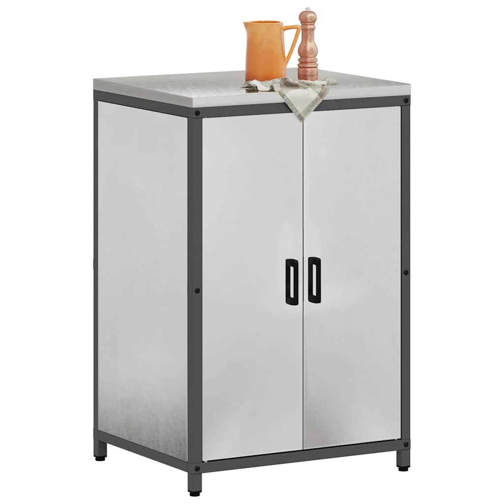 Meuble de rangement de cuisine Argenté Acier inoxydable