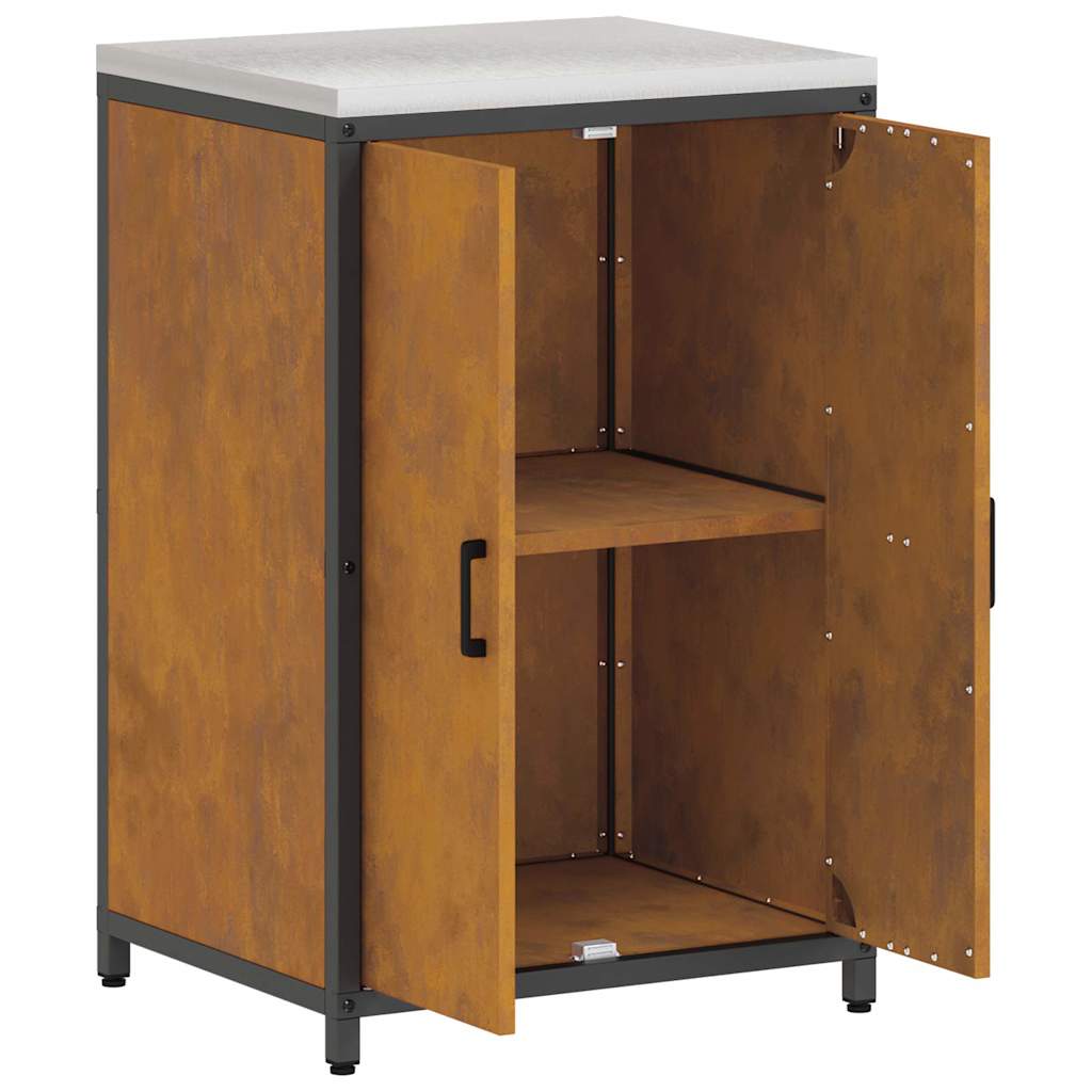 Meuble de rangement de cuisine avec tiroir avec étagère Rouillé