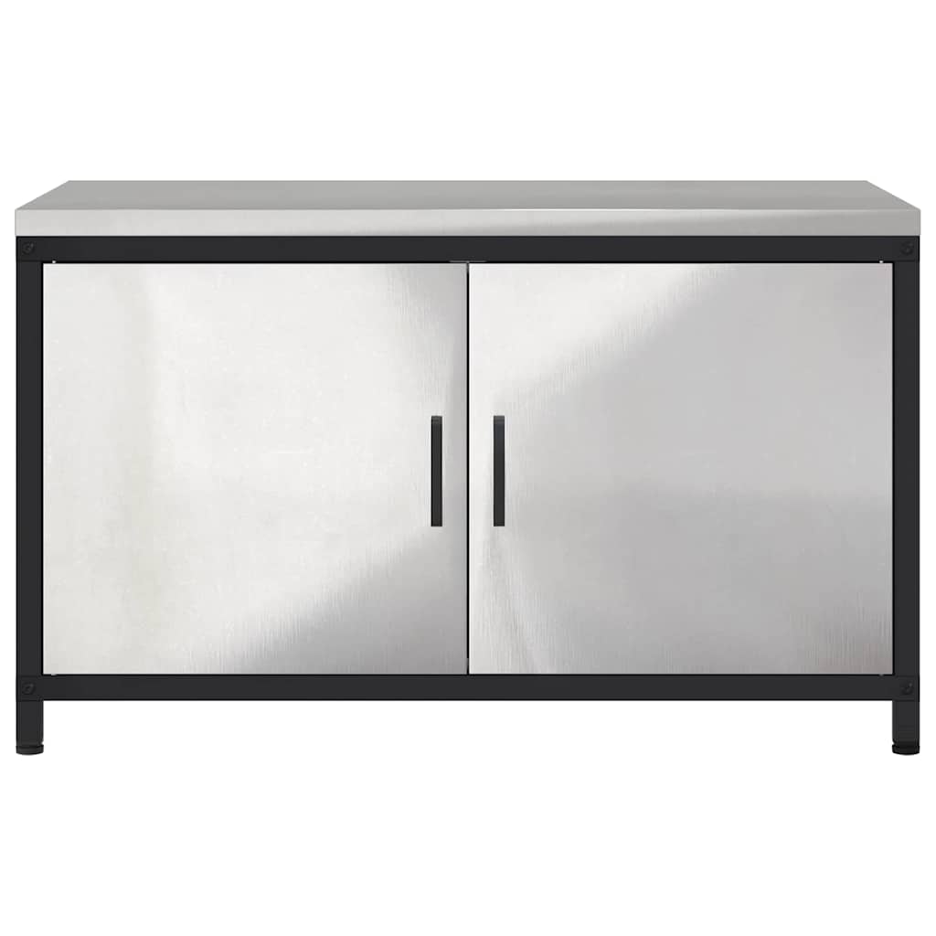 Meuble de rangement de cuisine Argenté Acier inoxydable