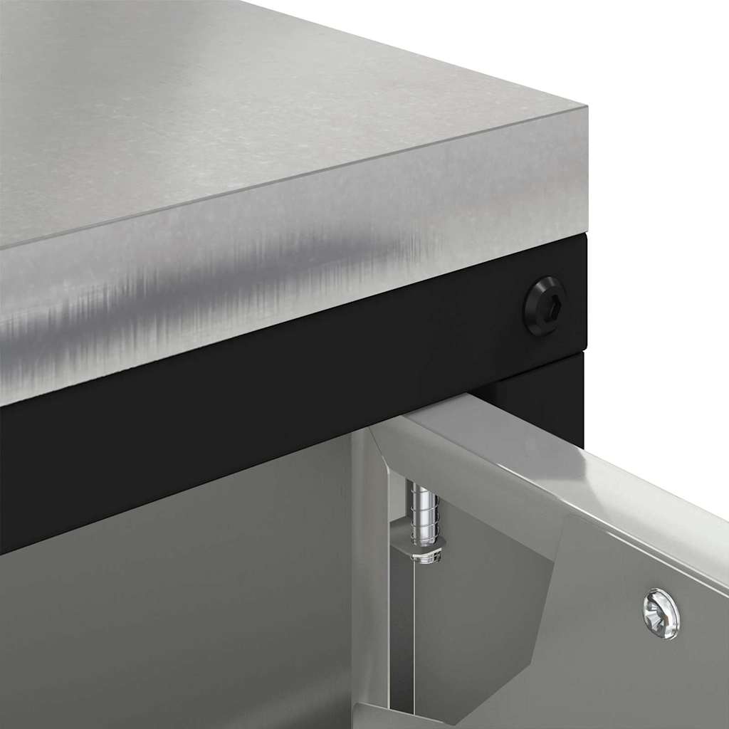 Meuble de rangement de cuisine Argenté Acier galvanisé