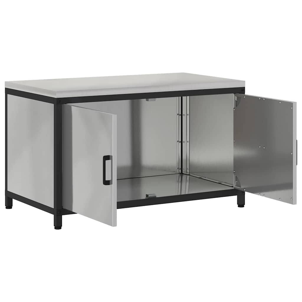 Meuble de rangement de cuisine Argenté Acier galvanisé