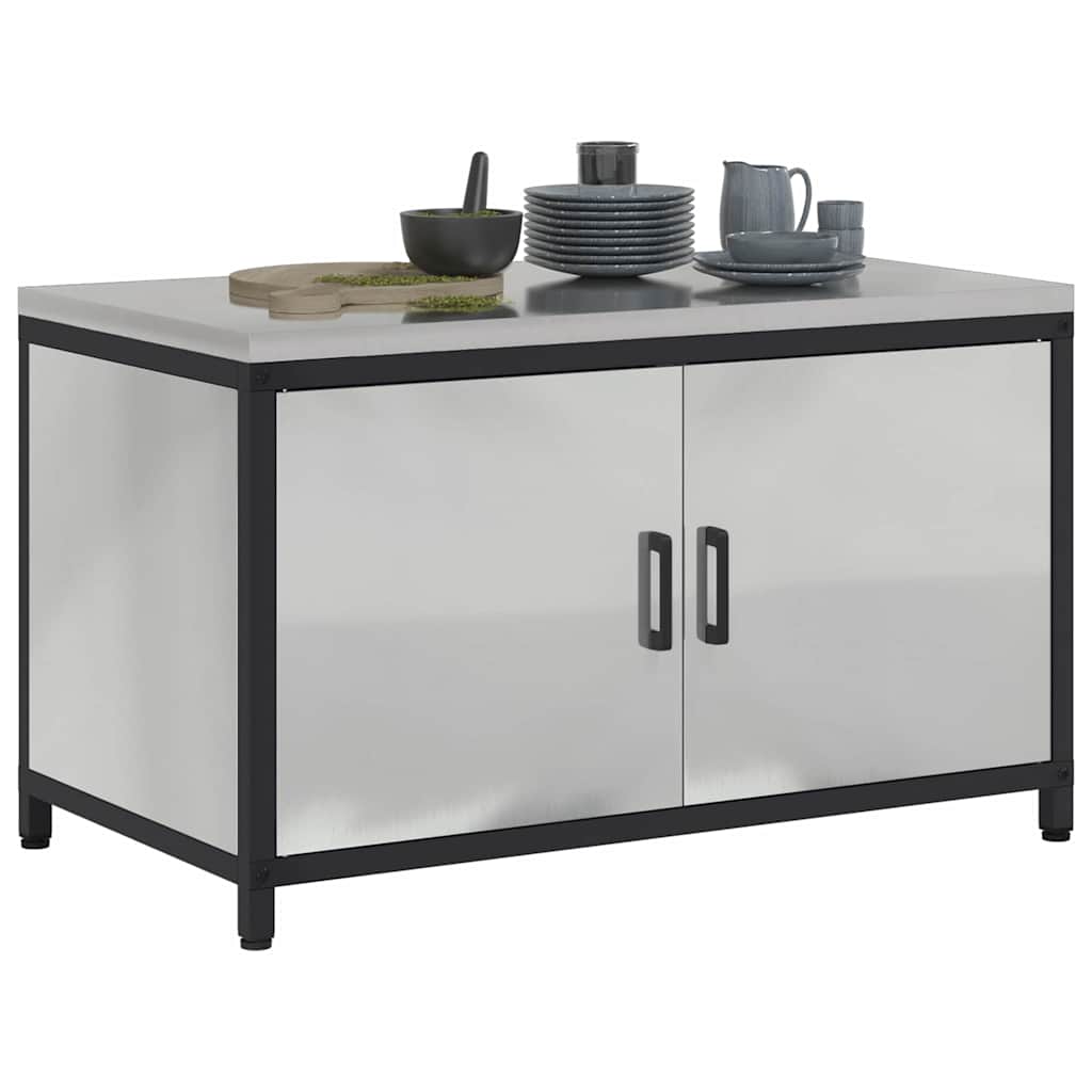 Meuble de rangement de cuisine Argenté Acier galvanisé