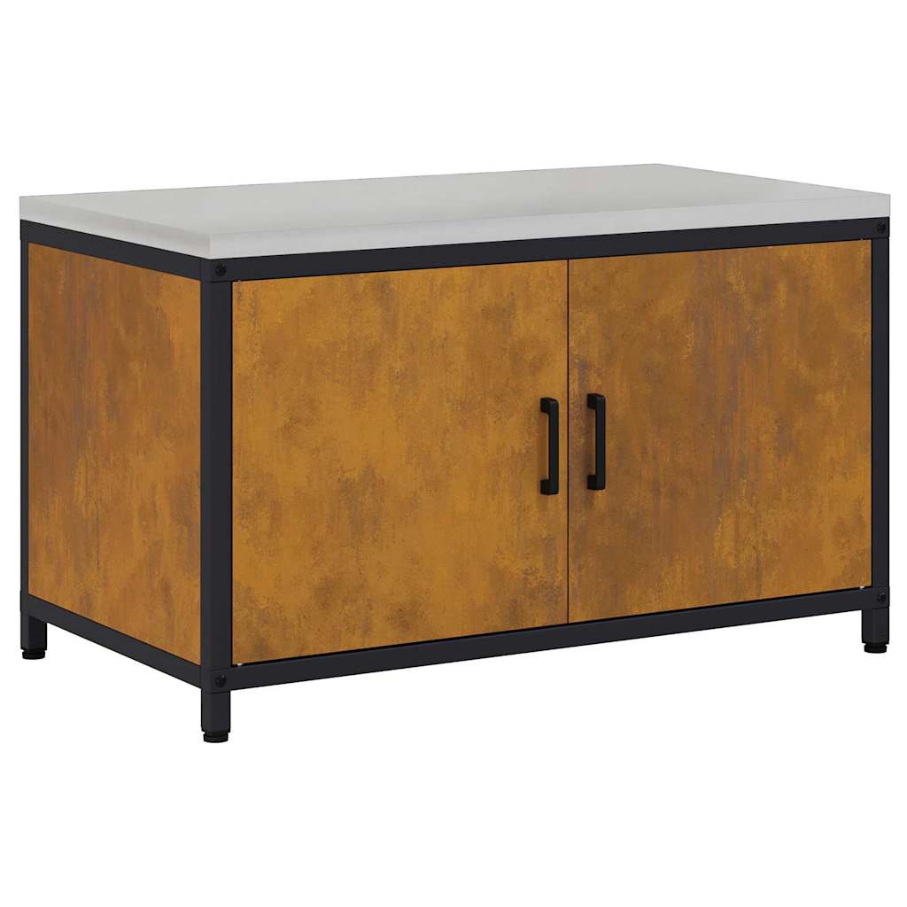 Meuble de rangement de cuisine avec étagère avec porte Rouillé