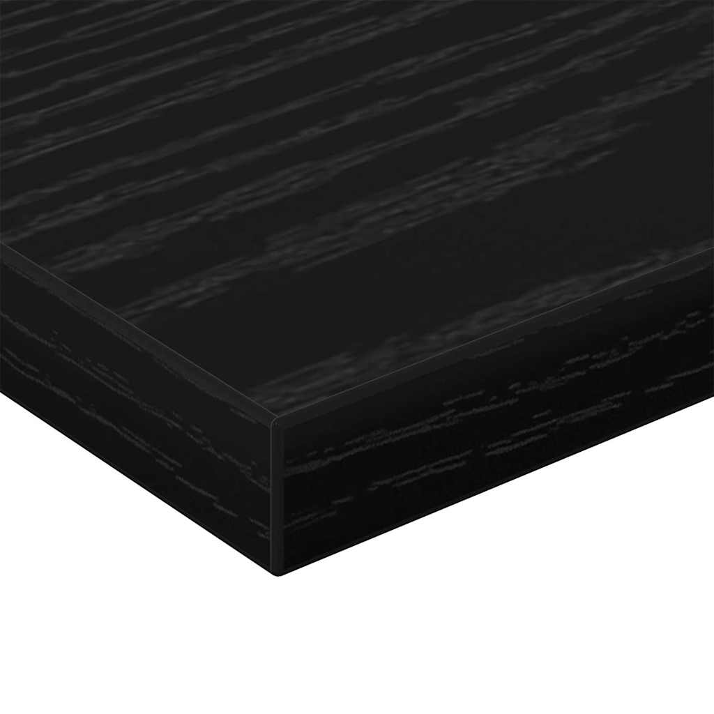 Étagère à livres 4 pcs Noir 40 x 10 x 1.5 cm Bois d'ingénierie