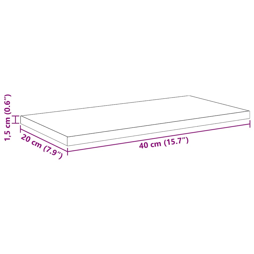 Étagère à livres 4 pcs Noir 40 x 20 x 1.5 cm Bois d'ingénierie