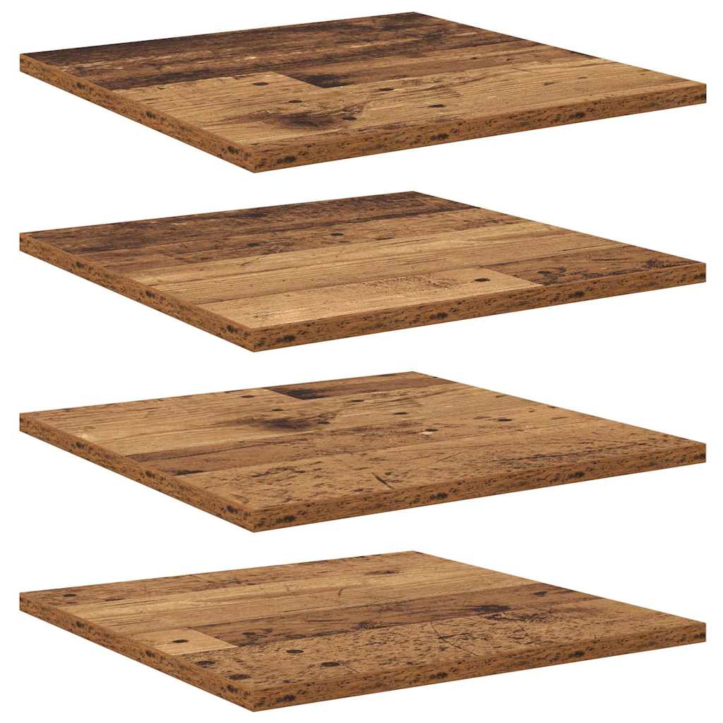 Étagère à livres 4 pcs Marron 40 x 40 x 1.5 cm