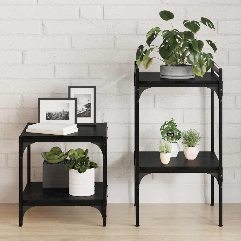 Étagère à livres 4 pcs Noir 40 x 40 x 1.5 cm Bois d'ingénierie