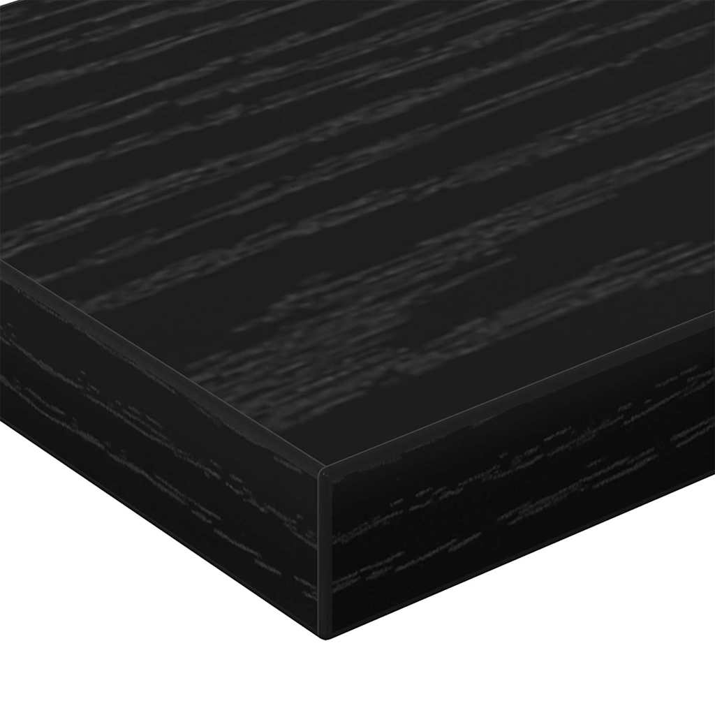 Étagère à livres 4 pcs Noir 60 x 10 x 1.5 cm Bois d'ingénierie