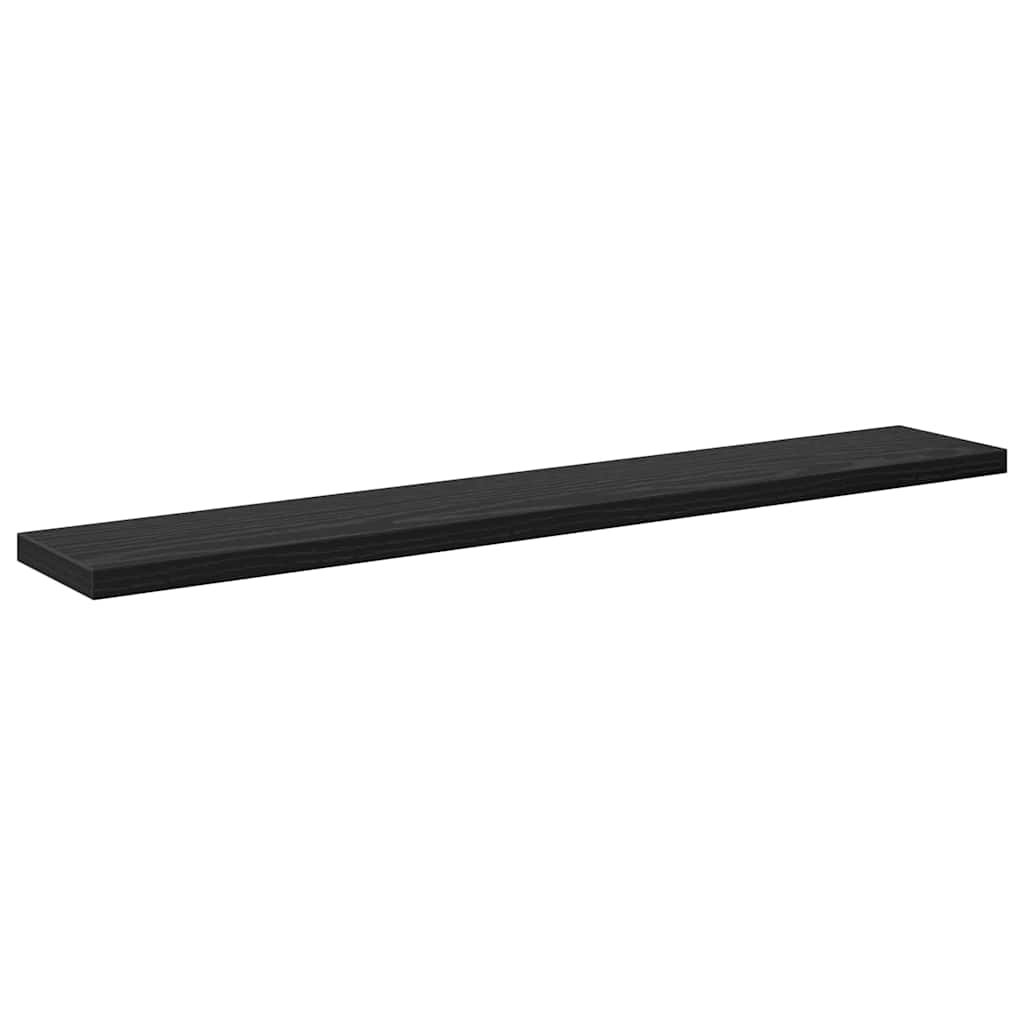 Étagère à livres 4 pcs Noir 60 x 10 x 1.5 cm Bois d'ingénierie